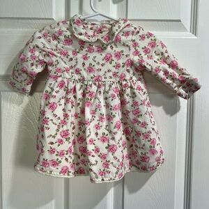 Vintage Pink Floral Baby Dress